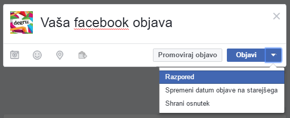 razporeditev objav